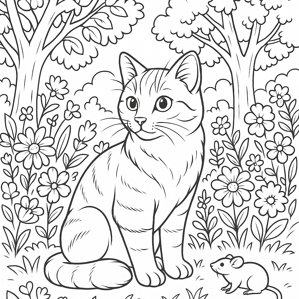 Cat in Garden